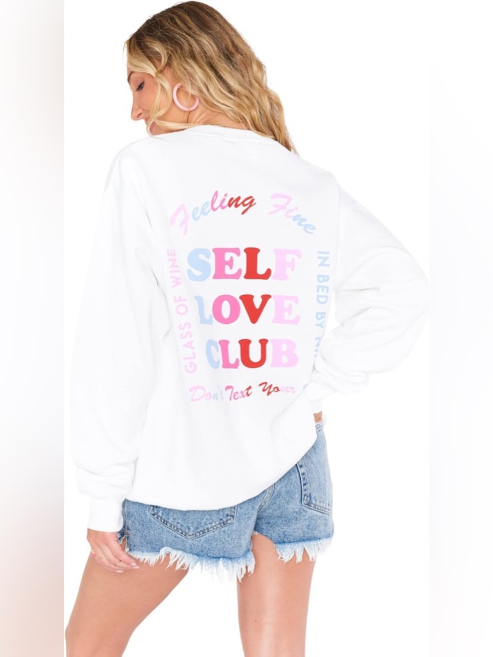 SHOW ME YOUR MUMU “SELF LOVE CLUB” STANLEY SWEATSHIRT - Picture 7 of 8
